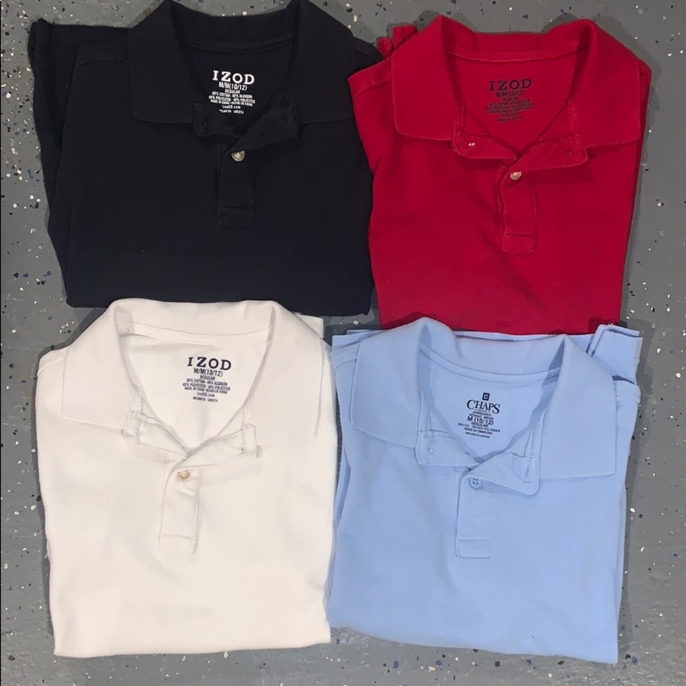 Lot: of 4 kids polo shirts